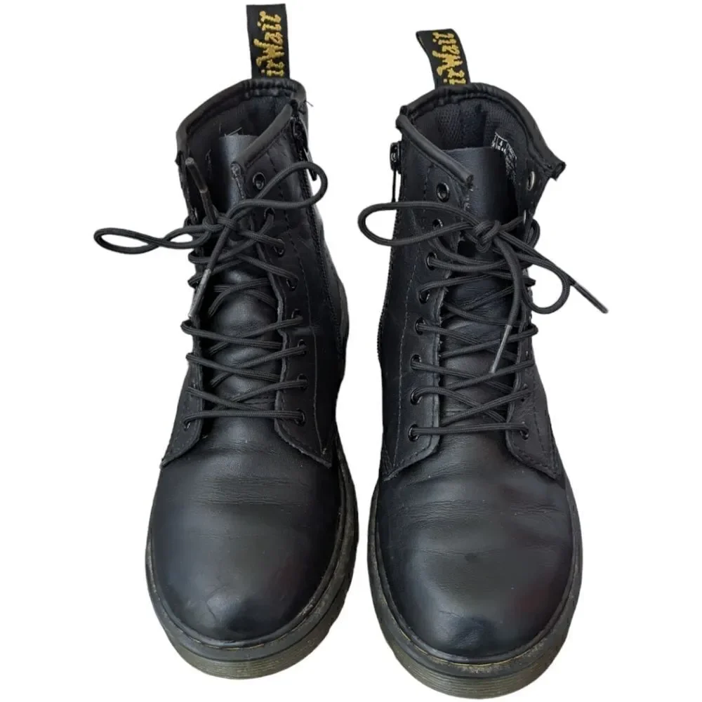 Dr. Martens Junior 1460 Softy T Leather Lace Up Boots in Black Size US 4M US 5L